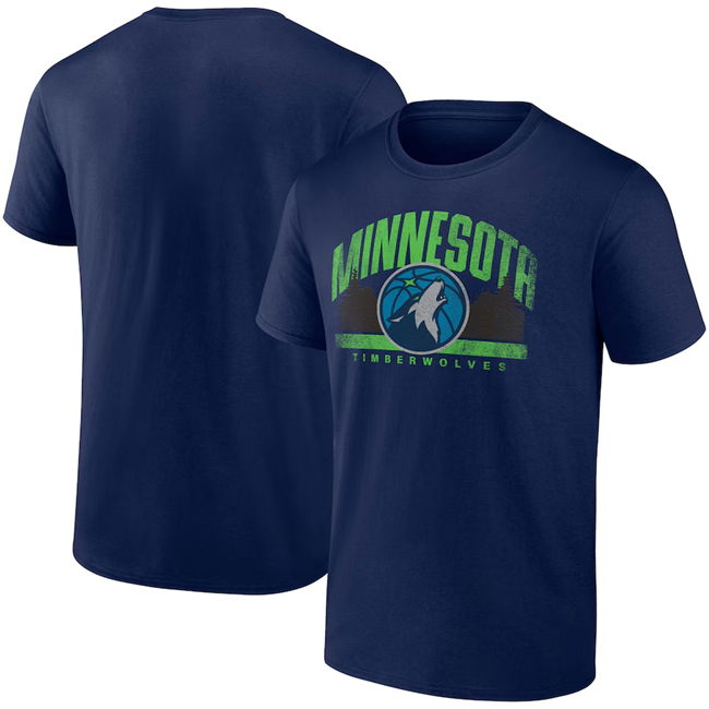 Men's Minnesota Timberwolves Navy Full Court Press T-Shirt Men's Minnesota Timberwolves Navy Full Court Press T-Shirt